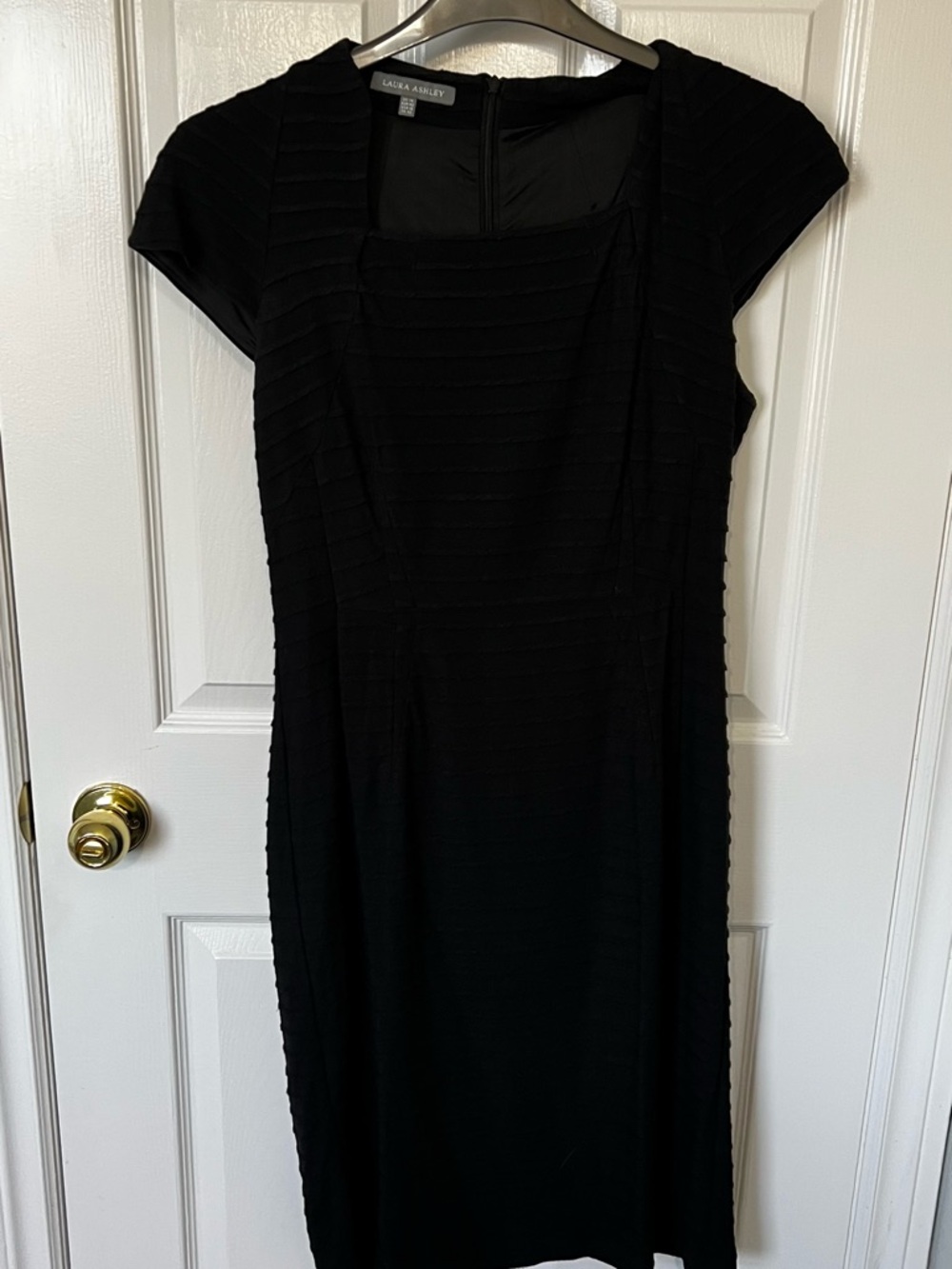 Laura Ashley Black Textured Knit Dress